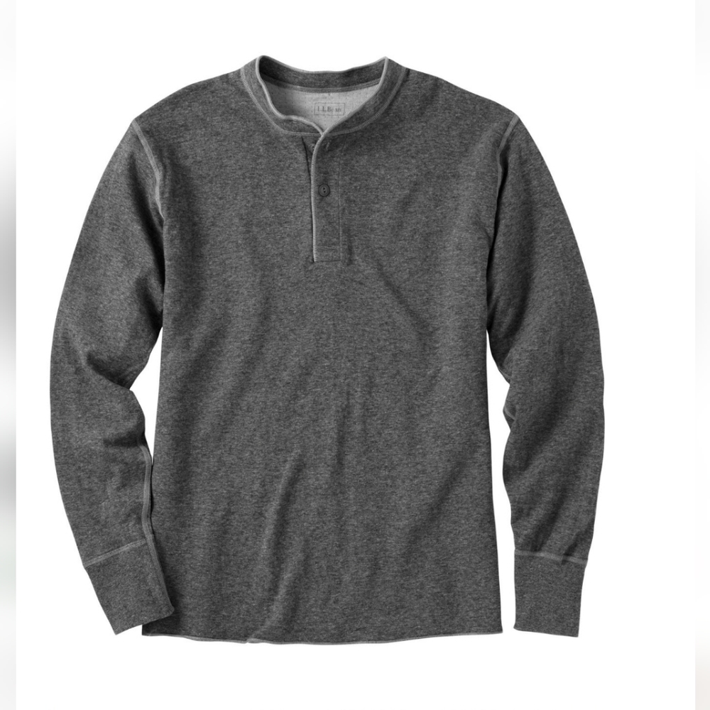 L.L. Bean Charcoal Long Sleeve Henley